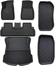 Floor Mats,Compatible with Tesla 2017-2025 Model Y Juniper Model 3 Highland XPE Mats Trunk Cargo Liner Accessories(24-25 M3 Left 6pcs)