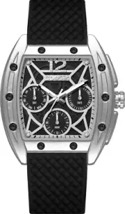COOSSA ORIGINAL Special Edition Women's Tonneau 35MM Silver/Black Day-Date Watch