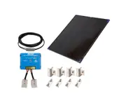 Kings 100W Fixed Solar Panel + 6m Extension Lead + Solar Panel Mounting Brackets + MPPT Solar Regulator
