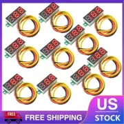 10 PCS Mini DC 0-100V 0.28" 3-Digital Voltmeter LED Voltage Panel Meter 3-Wires