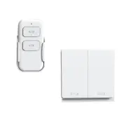 New AC220V 433MHz ABS 2-CH Home Light Switch+RF Wireless Remote Control Set