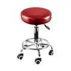 Salon Stool Swivel Barber Stools Red Levede