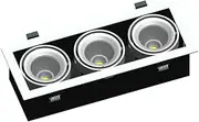 Tri Color Dimmable Grille Square Adjustable LED Downlight | 3A Lighting (30, Watts)