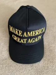 2024 DONALD TRUMP ☆DARK MAGA☆ MAKE AMERICA GREAT AGAIN ☆GOLD LETTERED☆ BLACK CAP