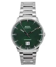 Mido Commander Big Date Stainless Steel Green Dial Swiss Made Automatic 25 Jewels M021.626.11.091.00 50M Men's Watch