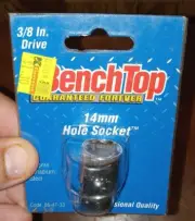 VINTAGE KMART BenchTop Socket 14mm Hole Socket 3/8" Drive 05-47-33 NEW!