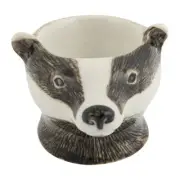 Quail Ceramics Face Egg Cup Badger.