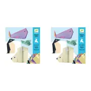 2x Djeco Polar Animals Origami Kids/Children Art/Craft Folding Activity Kit 6y+