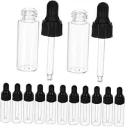 SAFIGLE 20pcs Clear Glass Dropper Bottles With Caps For Travel Storage Essential Oils And Leakproof 5ml Aroma Reusable Containers