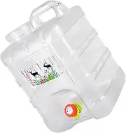 VICASKY 1pc Outdoor Water Bucket Transparent Plastic Car Water Container with Durable Handle for Camping Hiking Fishing and Self Driving Tours Leak Design