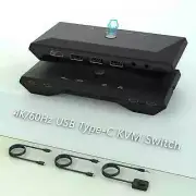 Dual USB C KVM Switch 2 Computers, 4K 60Hz USB C Switch 2 in 1 Out 2 Port Type-C