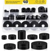 40Pcs 8 Sizes round Rubber Spacer Kit, Multi Purpose Rubber Spacers anti Vibrati