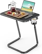 SAIJI Adjustable TV Tray Table - Heavy Duty Trays for Eating on Couch, Laptop Desk for Sofa/Bedside, Extra Large TV Dinner Table with Cup Holder