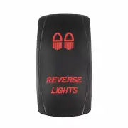 RED ROCKER SWITCH LASER ETCHED 20A 12V LED REVERSE LIGHTS