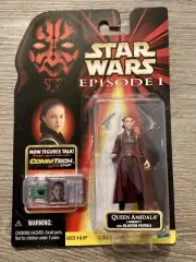 VTG Star Wars Episode I Action Figure CommTech Chip Queen Amidala 1998