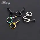 Surgical Steel Lip Piercing - Anodized Labret Stud Ring Cartilage Body Jewelry