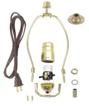 B&P Lamp Make-a-Lamp Socket Kit With Brass Flange