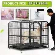 Dog Cage Crate Large Kennel Pet Cage Cat Puppy Metal Cage 36" Playpen 4 Rounds