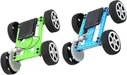 Toddmomy 2pcs Solar Powered Vehicle DIY Car Kit for Educational Science Experiment Interactive Mini Solar Car Model Making Safe Design Cooperative Play