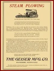 1905 Geiser Mfg. NEW Metal Sign: Steam Traction Engines & Threshing, Waynesboro