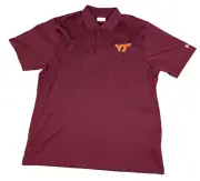 Under Armour Virginia Tech Polo Shirt | Men's XL | Hokies Maroon | HeatGear