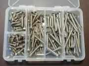 125 Ford #8 w/#6 oval head stainless garnish moulding screws washers assortment