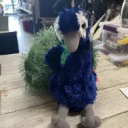 Aurora Flopsies PERRY the PEACOCK Stuffed Animal Plush Toy Animal 8"