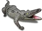 HOHQB 40" Inflatable Alligator Toys Realistic Blow up Alligator Deco Animal Reptile Party Decoration Props and Gator Pool Floats Toys, Jungle Party Decorations