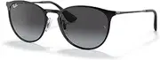 [Ray-Ban] Erika Metal Non Polarised Sunglasses, RB3539, Black & Light Grey Gradient Dark Grey, 54mm