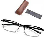 Fashion Half Frames Reading Glasses for Men Women, Blue Light Blocking Computer Readers, Anti Glare Glasses