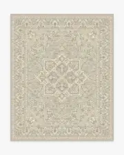 245' x 305' | Machine Washable Runner Rug | Kid & Pet Friendly | Indoor Rug | Hendesi Heriz Cream Rug | Ruggable