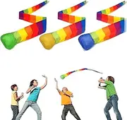 Throwing & Catching Ball | 3 Pieces Outdoor Balls with Rainbow Tail Interactive Game Throwing and Catching, Playground Toys Beach Park Garden Indoor Outdoor