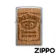 ZIPPO 傑克丹尼聯名款-木紋雕刻防風打火機 48392 美國設計 官方正版 現貨 限量 禮物送禮 客製化 終身保固