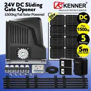 KENNER SOLAR POWER POWERED AUTOMATIC SLIDING GATE OPENER 5M 1500KG 5 REMOTES