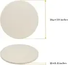 10inch Cordierite Pizza Baking Stone Calzones Bake Sourdough Bread Stone 25.4cm