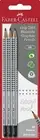 Faber-Castell Grip 2001 Graphite Pencils - HB - Rubber End - Pack of 3 - BLISTER
