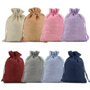 5"x7" Burlap Bags 8 Color with Drawstring Gift Bags Jewelry Pouch Candy Wedding