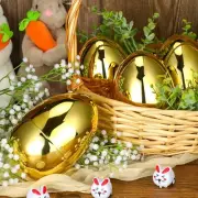 36 Pieces Jumbo Easter Eggs Easter Hunt Kids Basket Stuffers Fillers (Gold)