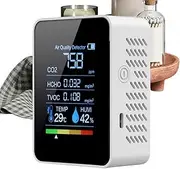 Air Quality Monitor | Air Quality Measurement | Clear Display Portable Accurate Monitor For Safety Bedroom Testing Monitoring Detection Carbon Dioxide Home Grow Tents