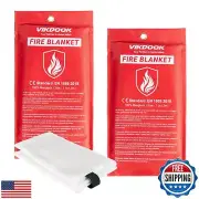 VIKDOOK Fire Blanket for Camping Grill Kitchen Emergency Fire Blanket for Hom