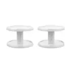 2x Boxsweden 25.5cm Brite Adjustable Rack 2 Tier Turntable Kitchen Storage Tray