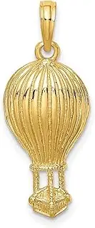 [JewelryWeb] 14ct Gold Hot Air Balloon High Polish Charm Pendant Necklace 21.4x11.4mm Wide 3.9mm Thick
