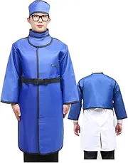 [KJIASDFE] Long sleeved lead clothing set, Xray Protection Lead Apron with Thyroid Shield Collar lead cap, Xray Shield Lead Gown
