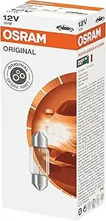 OSRAM 6438 ORIGINAL C10W halogen, indoor lighting, 6438-02B, 12V passenger car, folding carton box (10 lamps)