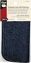 Dritz 55243-70 Patches, Iron-on, Denim, Black, Stone Wash, Dark Blue, 5 x 5-Inch (3-Count)
