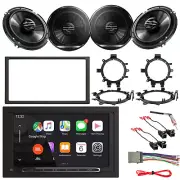 JBL 2-DIN Bluetooth Receiver W/Kit, 4x 6.5" Speakers W/4x Harness & 4x Adaptors (for: Suzuki)