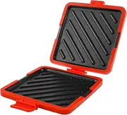 Microwave Toastie Maker Breakfast Sandwich Maker with Adjustable Silicone Straps 14.7x14.5x4cm Wireless Nonstick Sandwich Toaster for Cooking Delicious Crispy Sandwiches (red)