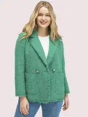 sequin tweed blazer