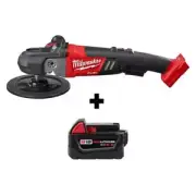 Milwaukee Polisher 18-V+Lock On Switch+Variable Speed+Cordless W/ 5-Ah Battery