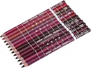Beatifufu Lip Liner Pencils 12pcs Waterproof Lipliner Pencil Set for Artist Bride Random Color